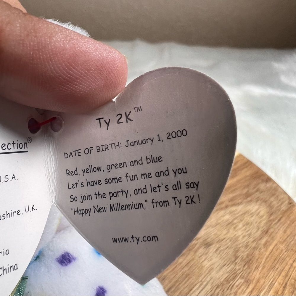Vintage TY 2K Confetti Beanie Baby - Picture 11 of 11